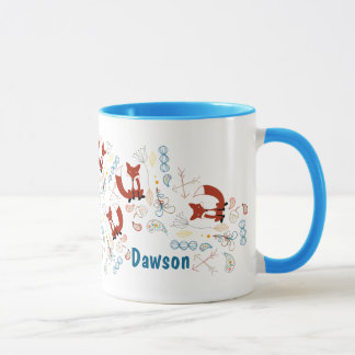 Taza Patrón Fox Woodland moderno personalizado