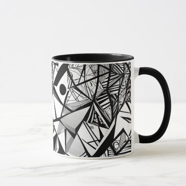 Taza Patrón geométrico abstracto 24 - Café Mug (Derecha)