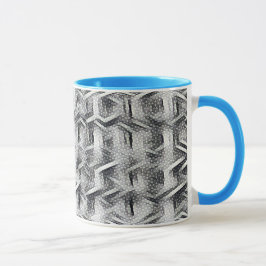Taza Patrón geométrico abstracto monocromo 1279