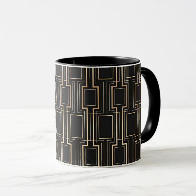 Taza Patrón geométrico Art Deco (Anverso derecho)