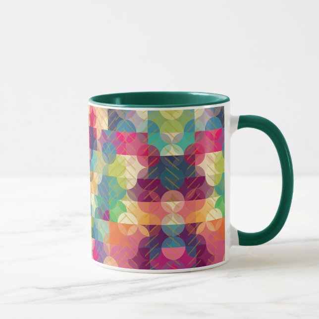 Taza Patrón geométrico con barrido de sobreposición de  (Derecha)
