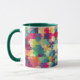 Taza Patrón geométrico con barrido de sobreposición de 