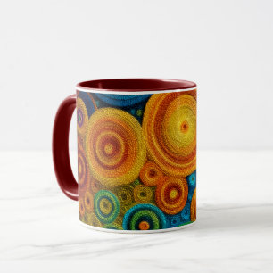 Taza Patrón geométrico de remolino abstracto en espiral