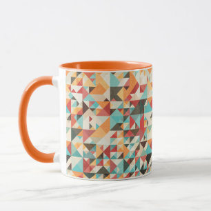 Taza Patrón geométrico de tono de tierra