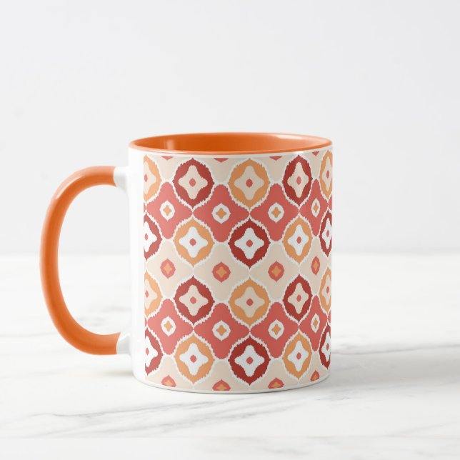 Taza Patrón geométrico del ikat de oro (Izquierda)