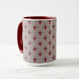 Taza Patrón geométrico elegante, art deco.