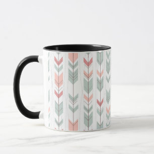 Taza Patrón geométrico en estilo retro
