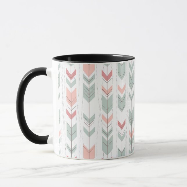 Taza Patrón geométrico en estilo retro (Izquierda)