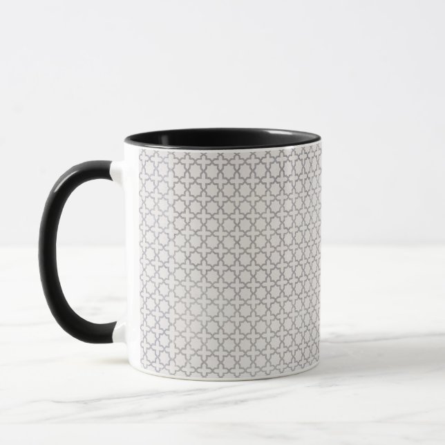 Taza Patrón geométrico islámico beige (Izquierda)