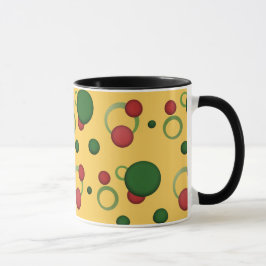 Taza Patrón geométrico: los círculos sobre cualquier co