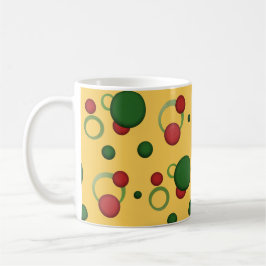 Taza Patrón geométrico: los círculos sobre cualquier co