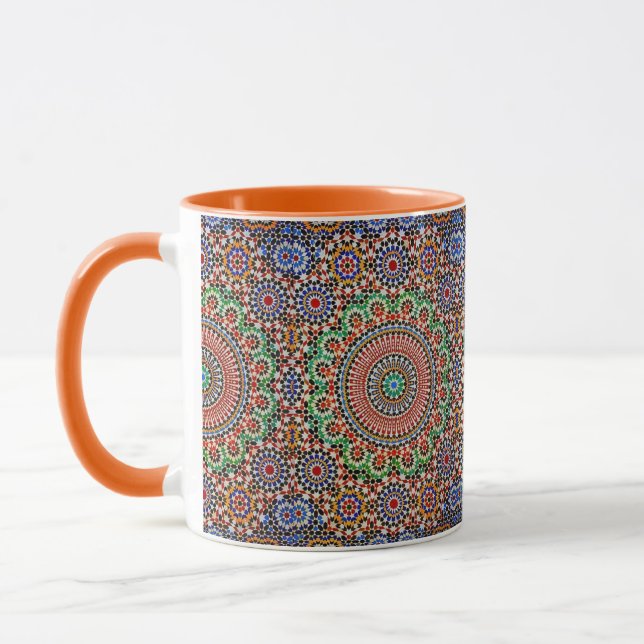 Taza Patrón Geométrico Marroquí (Izquierda)