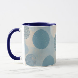 Taza Patrón geométrico minimal azul
