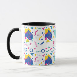 Taza Patrón geométrico retro memphis
