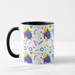Taza Patrón geométrico retro memphis