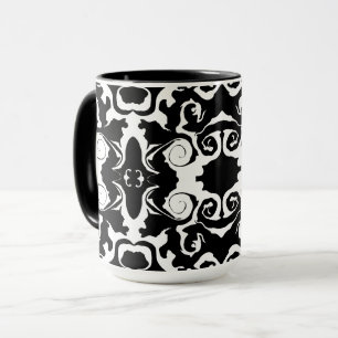 Taza Patrón giratorio en blanco y negro