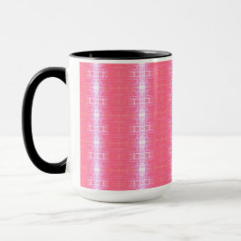 Taza Patrón Gráfico de Rayas Verticales de Neón Abstrac
