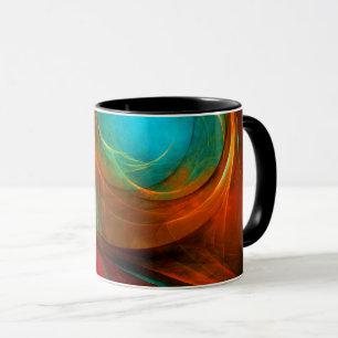 Taza Patrón Guay de Bella Artes de resumen moderno de o