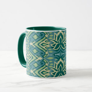 Taza Patrón Ikat de Lotus - El Lotus blanco