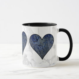 Taza Patrón marcado de piedra azul
