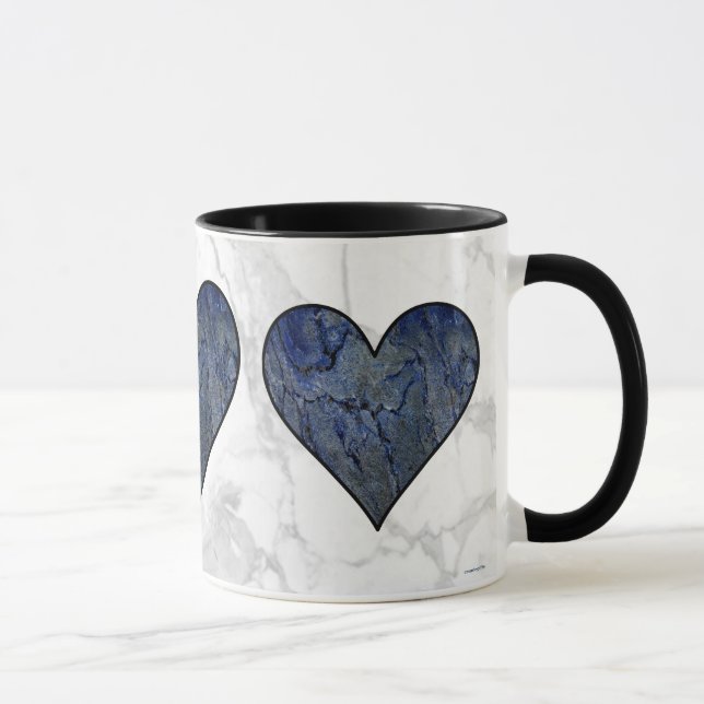 Taza Patrón marcado de piedra azul (Derecha)