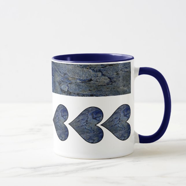 Taza Patrón marcado de piedra azul (Derecha)