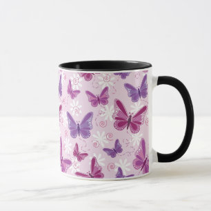 Taza patrón mariposa 3