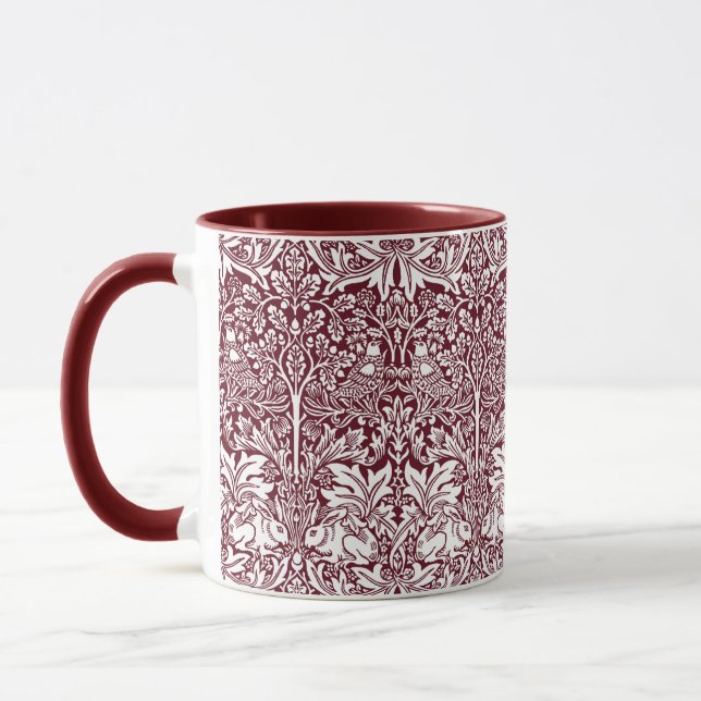 Taza Patrón maroon de Brother Rabbit William Morris (Izquierda)