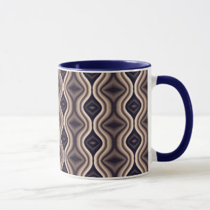 Taza Patrón marrón oscuro único
