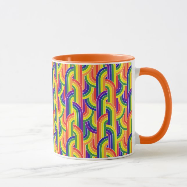 Taza Patrón moderno arco iris (Derecha)