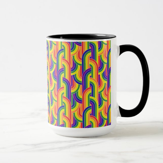 Taza Patrón moderno arco iris (Derecha)