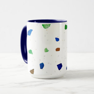 Taza Patrón moderno de Cristal Terrazzo