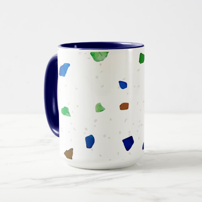 Taza Patrón moderno de Cristal Terrazzo (Anverso izquierdo)