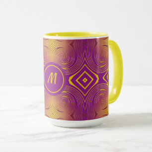 Taza patrón moderno de giro abstracto