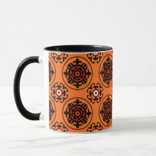 Taza Patrón Naranja Suzani