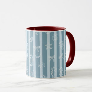 Taza Patrón Náutico Costero   Concha de Mar Azul y Caba
