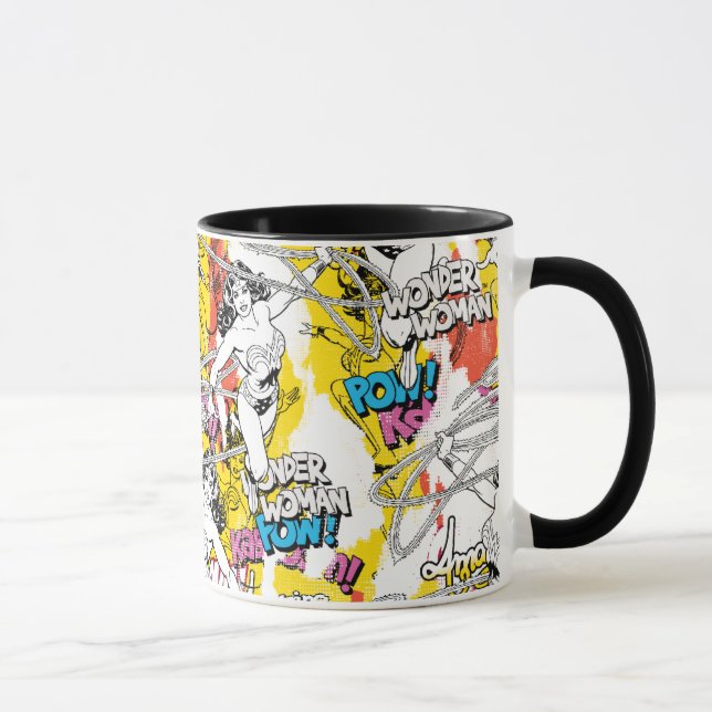 Taza Patrón Neon de la Mujer Maravilla (Derecha)