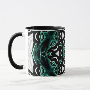 Taza Patrón oscuro étnico africano marroquí caleidoscop