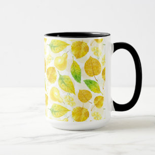 Taza Patrón otoñal acuarela