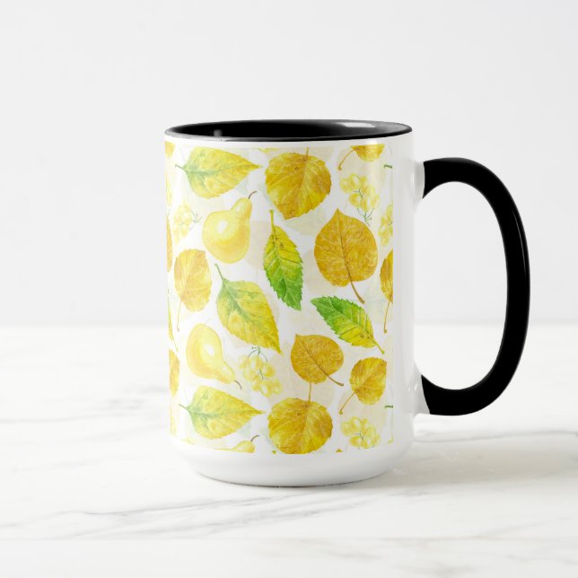 Taza Patrón otoñal acuarela (Derecha)