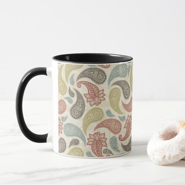 Taza Patrón Paisley  (Con donut)