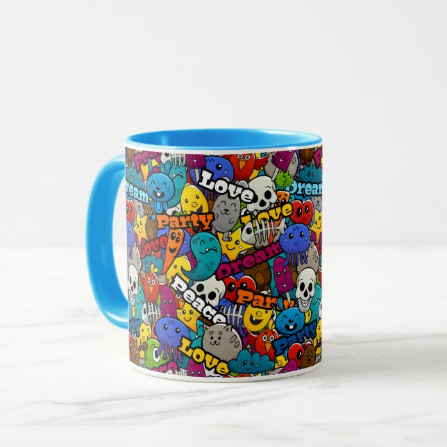 Taza Patrón Pegatina brillante (Anverso izquierdo)