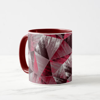 Taza Patrón poligonal de grunge con triángulos.