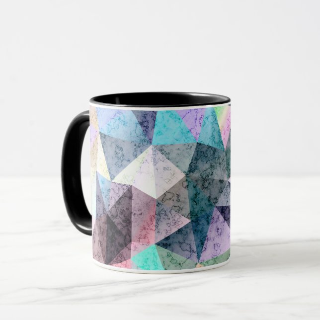 Taza Patrón poligonal de mármol (Anverso izquierdo)