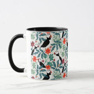 Taza Patrón Puffins Beige cálido