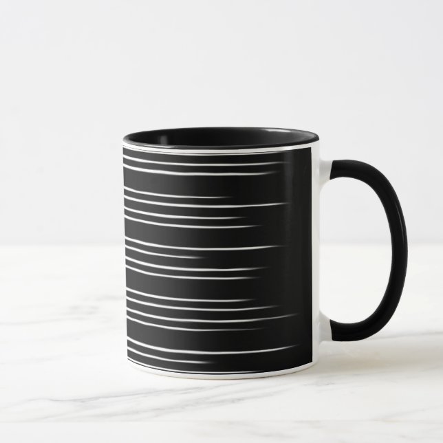 Taza Patrón rayado de blanco y negro de Guay (Derecha)