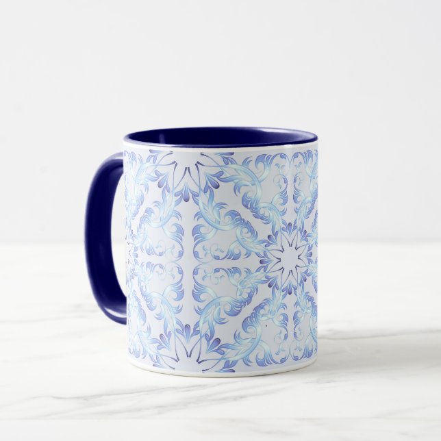 Taza Patrón real floral retro (Anverso izquierdo)