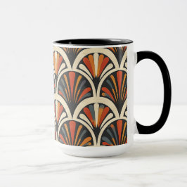 Taza Patrón repetido de glamour de la era del jazz