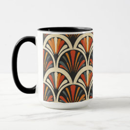 Taza Patrón repetido de glamour de la era del jazz