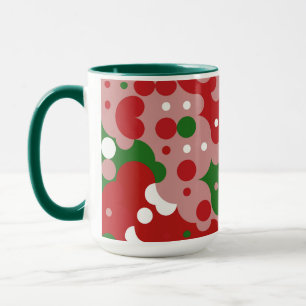 Taza Patrón Retro de Navidad Groovy Funky Mod